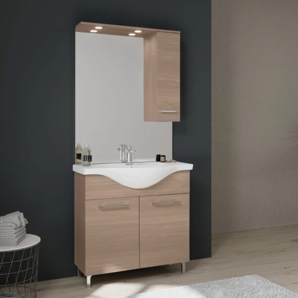 COMPOSIZIONE BAGNO RUBINO 75CM MARRONE