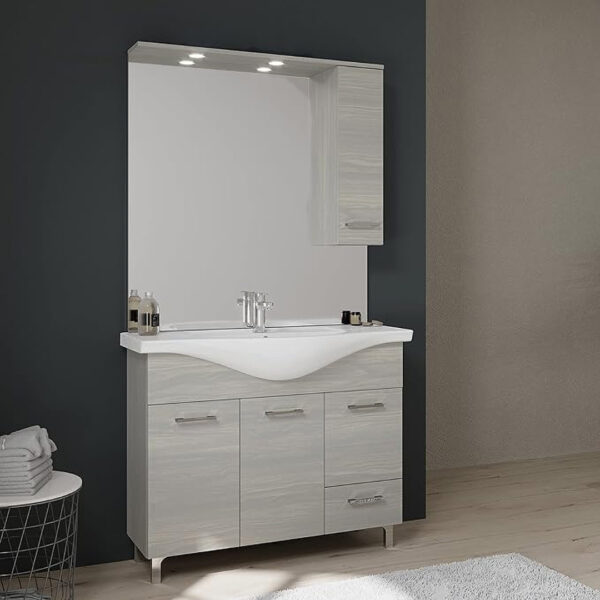 COMPOSIZIONE BAGNO RUBINO 85CM GRIGIO
