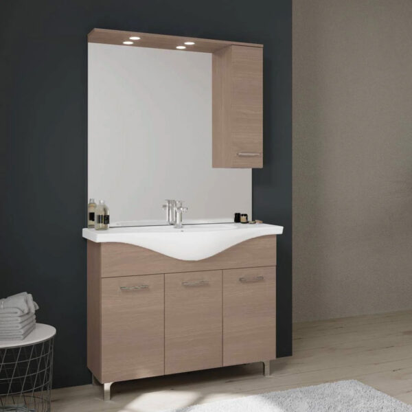 COMPOSIZIONE BAGNO RUBINO 85CM MARRONE