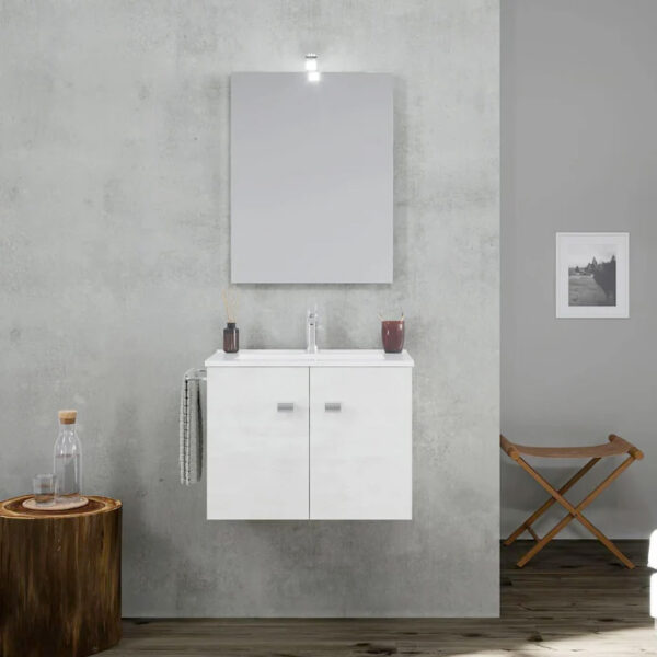COMPOSIZIONE BAGNO SOSPESA ROVERE BIANCO