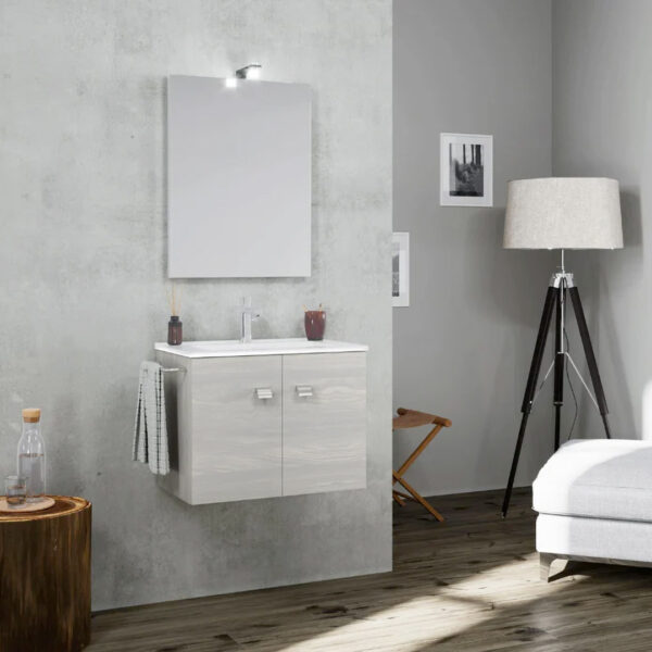 COMPOSIZIONE BAGNO SOSPESA ROVERE GRIGIO