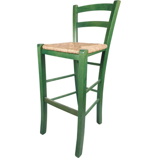 sgabello-legno-rustico-verde1